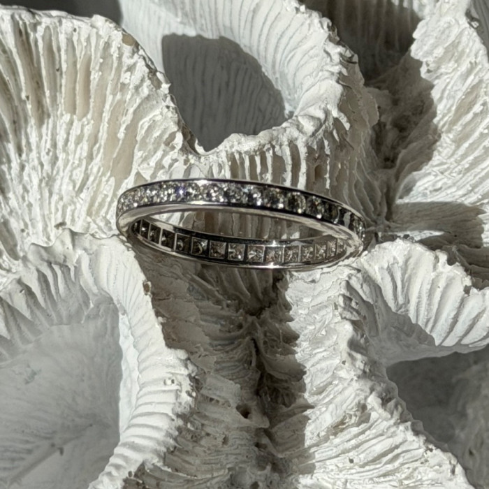 Platinum Diamond 1.10 ct Band Ring Size 10