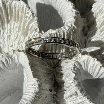 Platinum Diamond 1.10 ct Band Ring Size 10