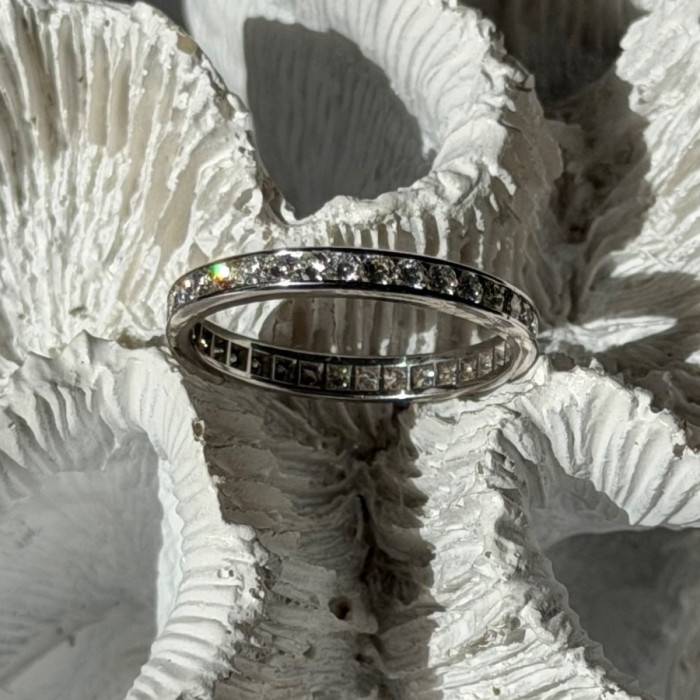Platinum Diamond 1.10 ct Band Ring Size 10