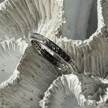 Platinum Diamond 1.10 ct Band Ring Size 10