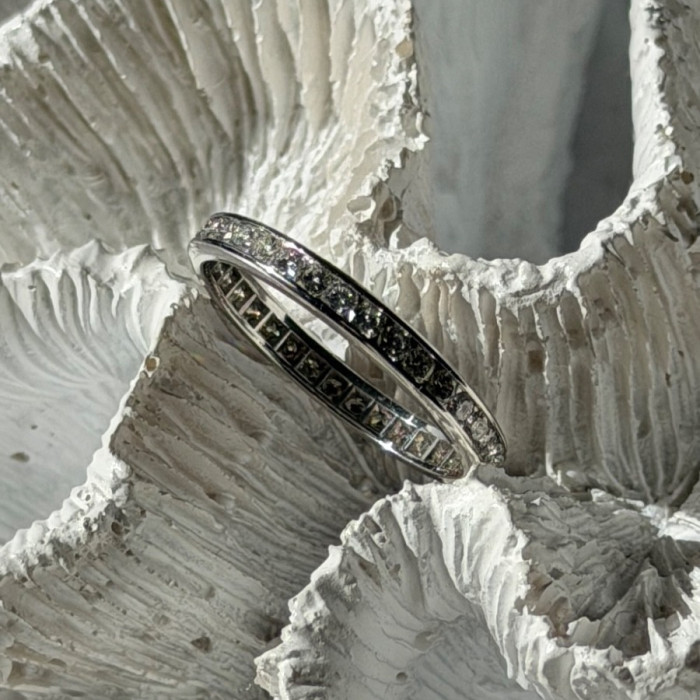 Platinum Diamond 1.10 ct Band Ring Size 10