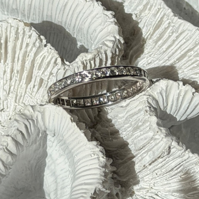 Platinum Diamond 1.10 ct Band Ring Size 10