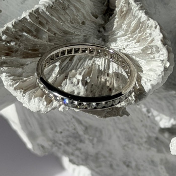 Platinum Diamond 1.10 ct Band Ring Size 10