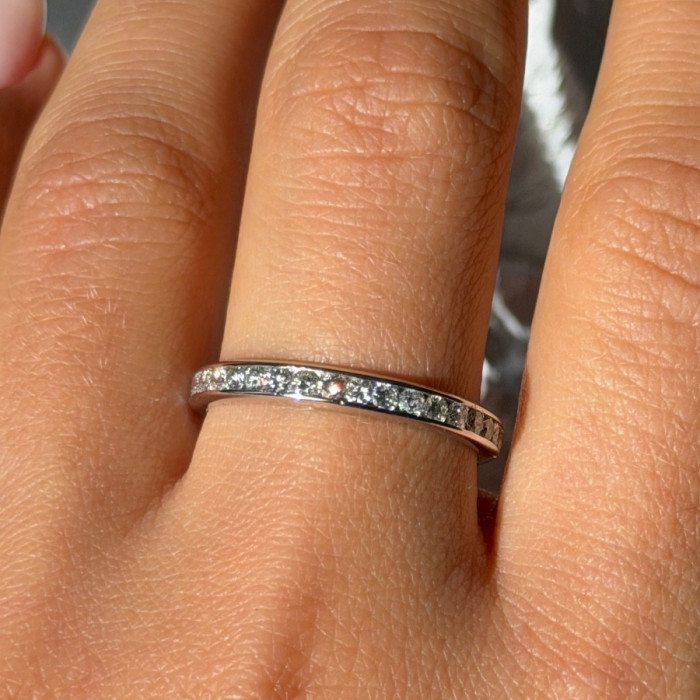 Platinum Diamond 1.10 ct Band Ring Size 10