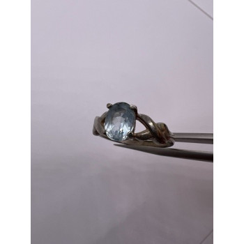 925 Sterling Silver Topaz Ring Size 6.5