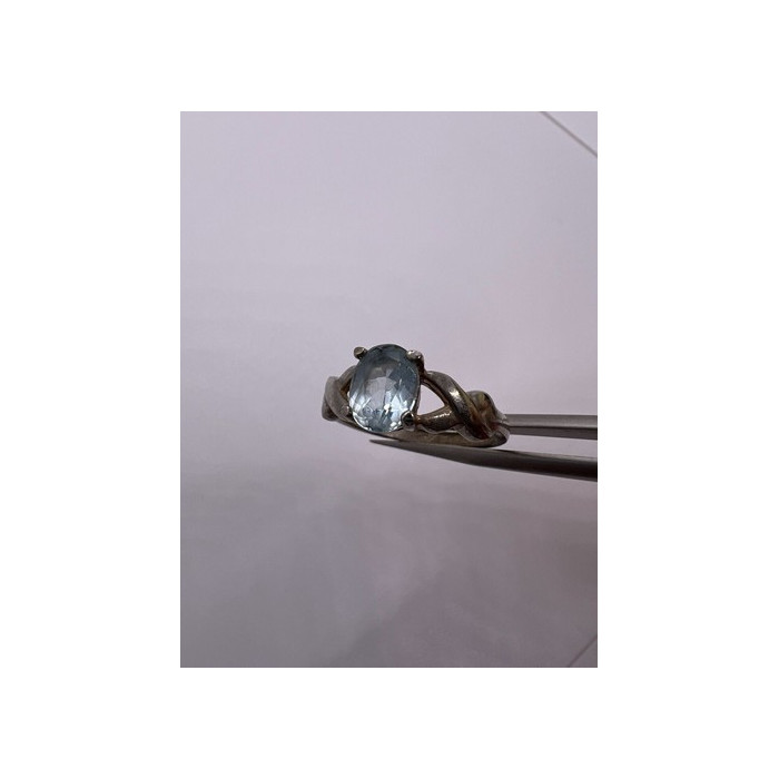 925 Sterling Silver Topaz Ring Size 6.5