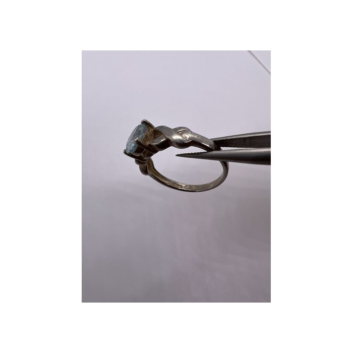 925 Sterling Silver Topaz Ring Size 6.5