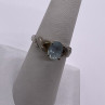 925 Sterling Silver Topaz Ring Size 6.5