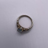 925 Sterling Silver Topaz Ring Size 6.5