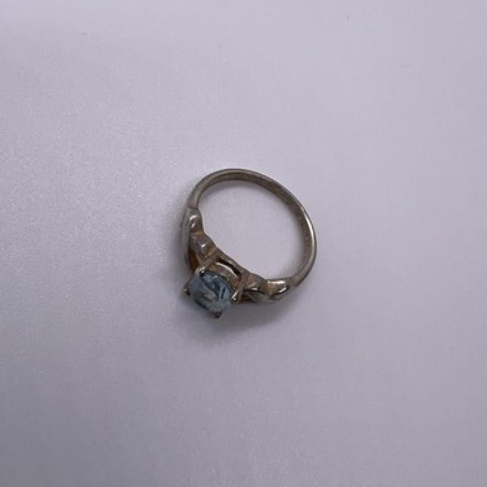 925 Sterling Silver Topaz Ring Size 6.5