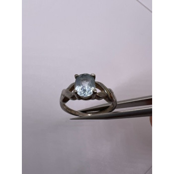 925 Sterling Silver Topaz Ring Size 6.5