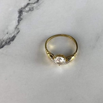 Classic Ring in Gilding (14K ) With CZ Size 7