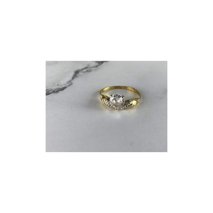 Classic Ring in Gilding (14K ) with CZ Size 7
