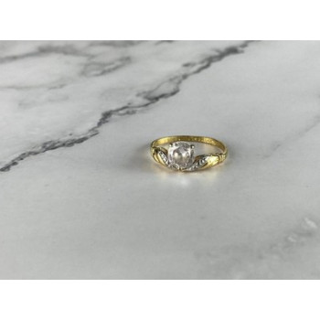 Classic Ring in Gilding (14K ) with CZ Size 7