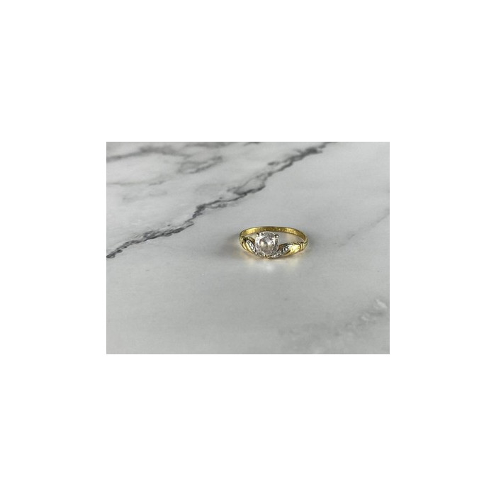 Classic Ring in Gilding (14K ) with CZ Size 7