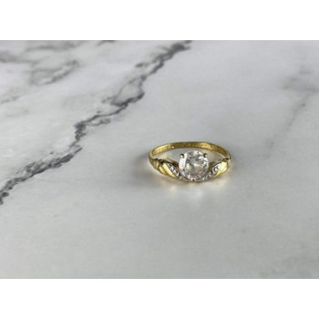 Classic Ring in Gilding (14K ) with CZ Size 7