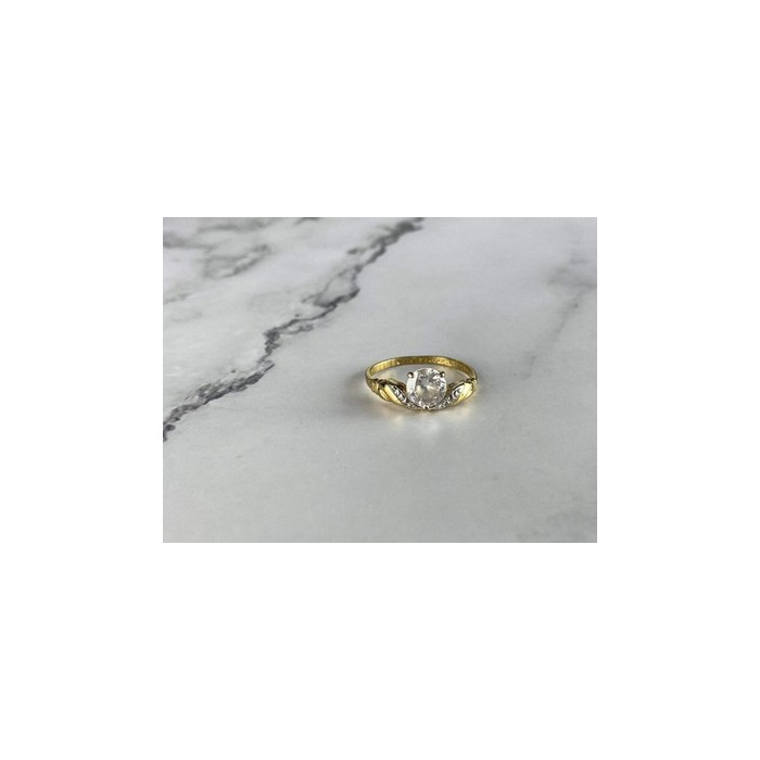 Classic Ring in Gilding (14K ) with CZ Size 7