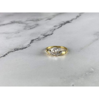 Classic Ring in Gilding (14K ) with CZ Size 7