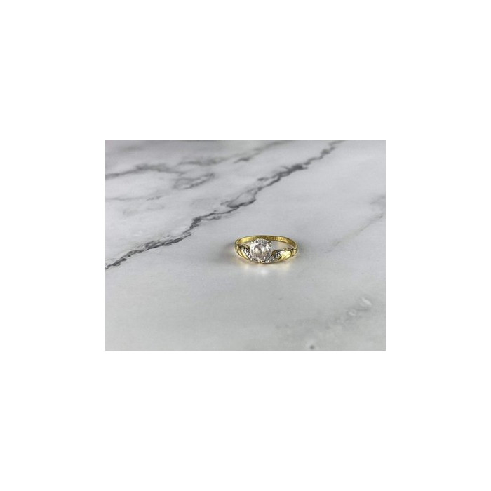 Classic Ring in Gilding (14K ) with CZ Size 7