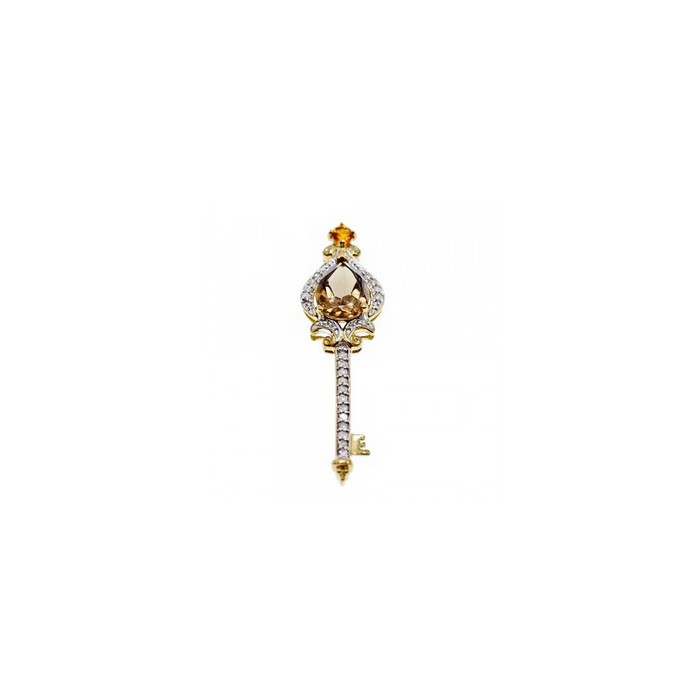 10K Yellow Gold Tourmaline, Heliodor & Diamonds 