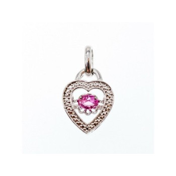 925 Sterling Silver Pink CZ  