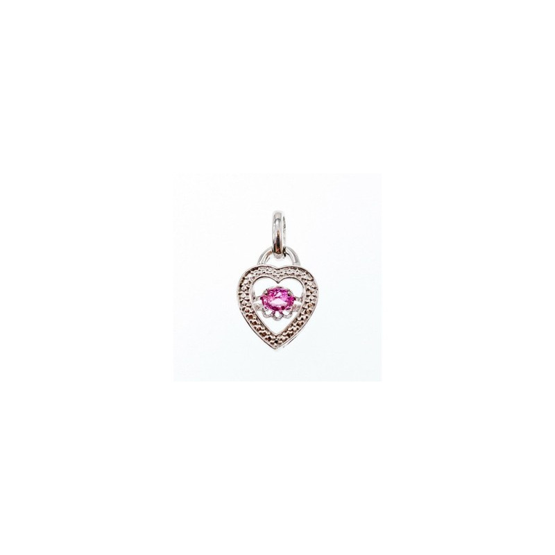 925 Sterling Silver Pink CZ  
