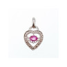 925 Sterling Silver Pink CZ  