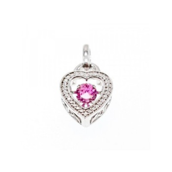 925 Sterling Silver Pink CZ  