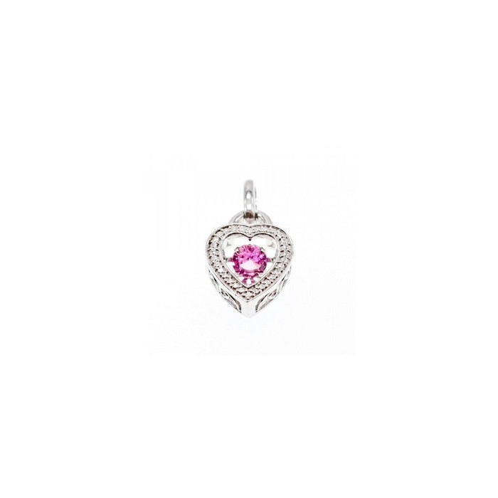 925 Sterling Silver Pink CZ  