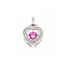 925 Sterling Silver Pink CZ  