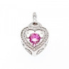 925 Sterling Silver Pink CZ 