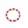 10K Yellow Gold Pink and Colorless Spinel Pendant