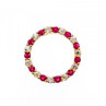 10K Yellow Gold Pink and Colorless Spinel Pendant