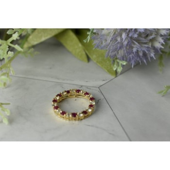 10K Yellow Gold Pink and Colorless Spinel  Pendant