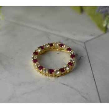 10K Yellow Gold Pink and Colorless Spinel Pendant
