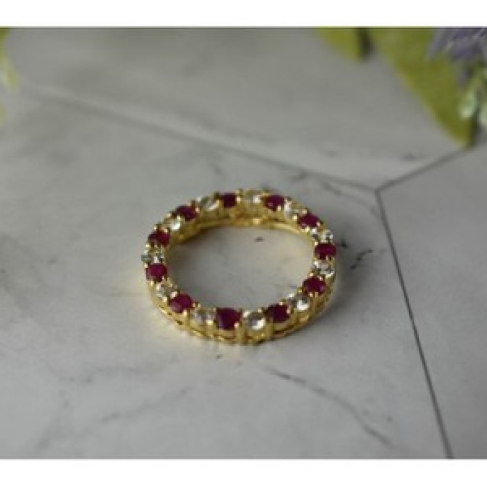 10K Yellow Gold Pink and Colorless Spinel Pendant