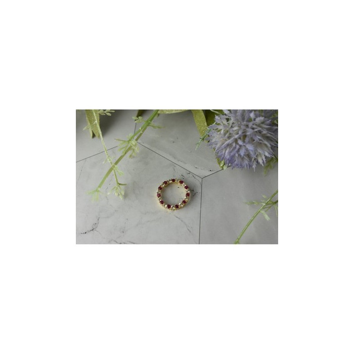 10K Yellow Gold Pink and Colorless Spinel  Pendant