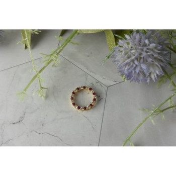 10K Yellow Gold Pink and Colorless Spinel  Pendant