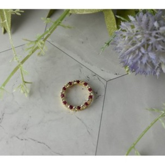 10K Yellow Gold Pink and Colorless Spinel Pendant