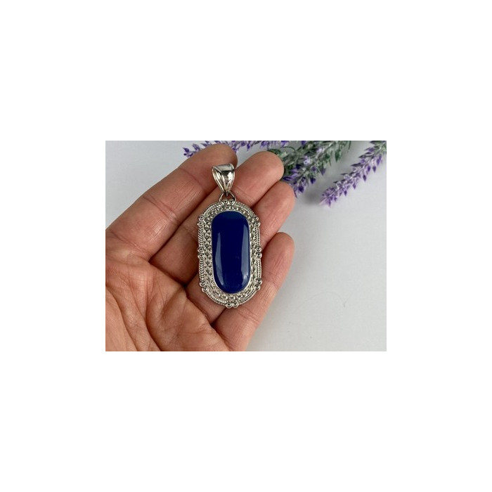 Pendant with Blue Agate