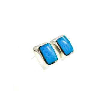 925 STERLING SILVER TURQUOISE STUD EARRINGS