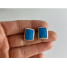 925 STERLING SILVER TURQUOISE STUD EARRINGS