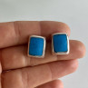 925 Sterling Silver Turquoise Stud Earrings