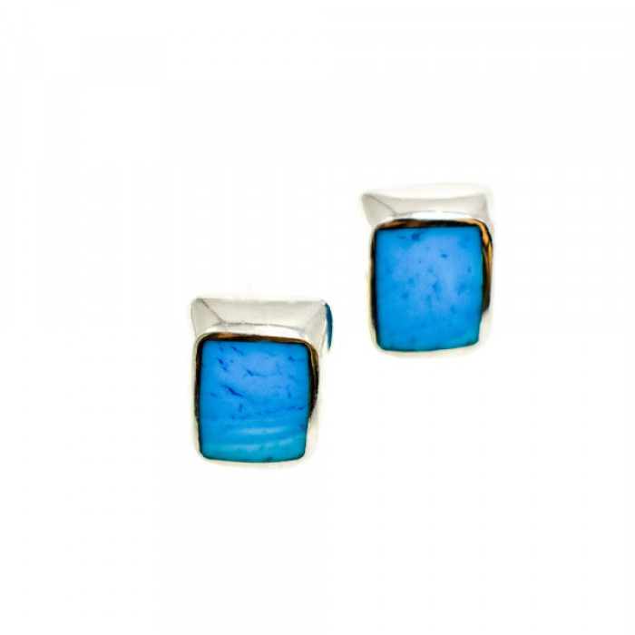 925 Sterling Silver Turquoise Stud Earrings