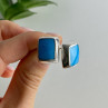 925 Sterling Silver Turquoise Stud Earrings