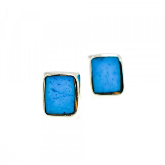 925 Sterling Silver Turquoise Stud Earrings