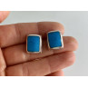 925 STERLING SILVER TURQUOISE STUD EARRINGS