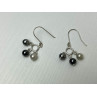 925 Sterling Silver Pearls Dangle Earrings Italy
