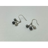 925 Sterling Silver Pearls Dangle Earrings Italy