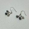 925 Sterling Silver Pearls Dangle Earrings Italy